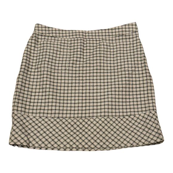 Tommy Hilfiger fall Plaid tan & black skirt with pockets size 8 - Picture 1 of 8